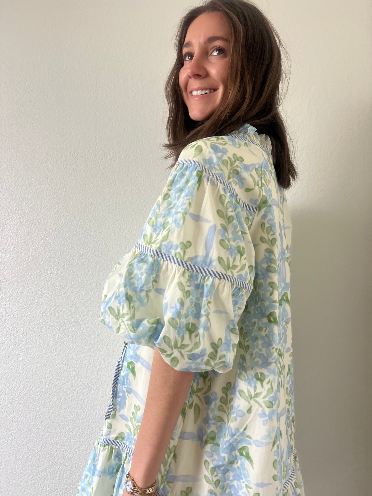 Blue Floral Dress - Mother's Day Collection