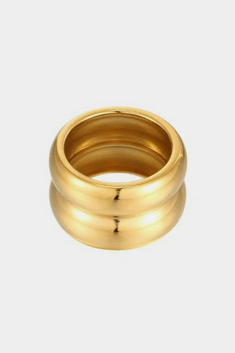 gold chunky women's ring