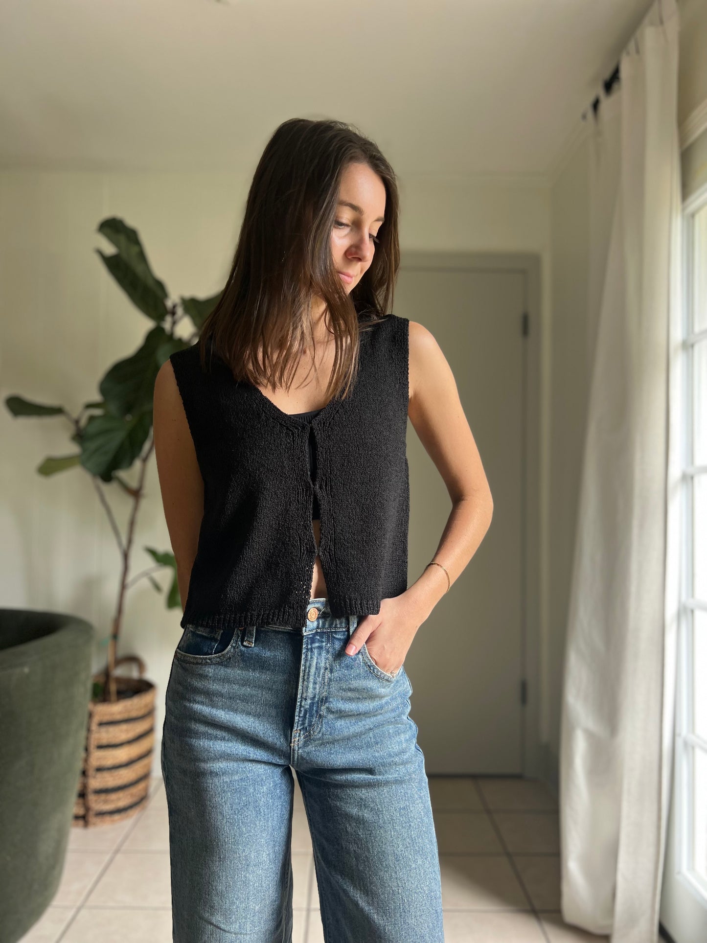 Black Tank Sweater Vest