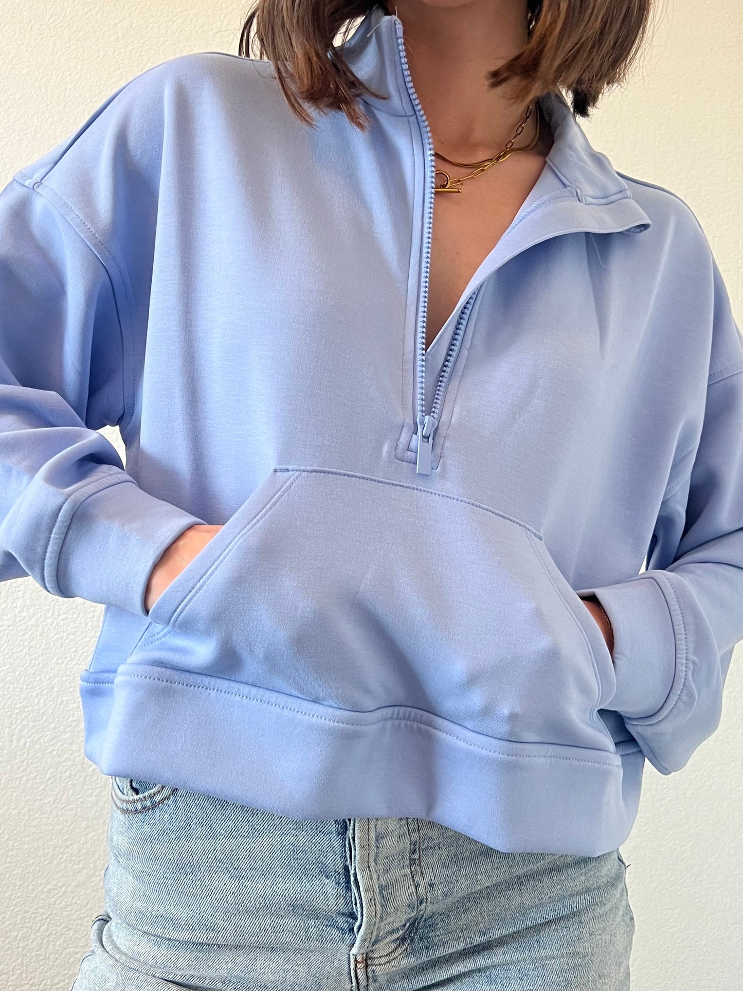 Sky Blue Quarter Zip