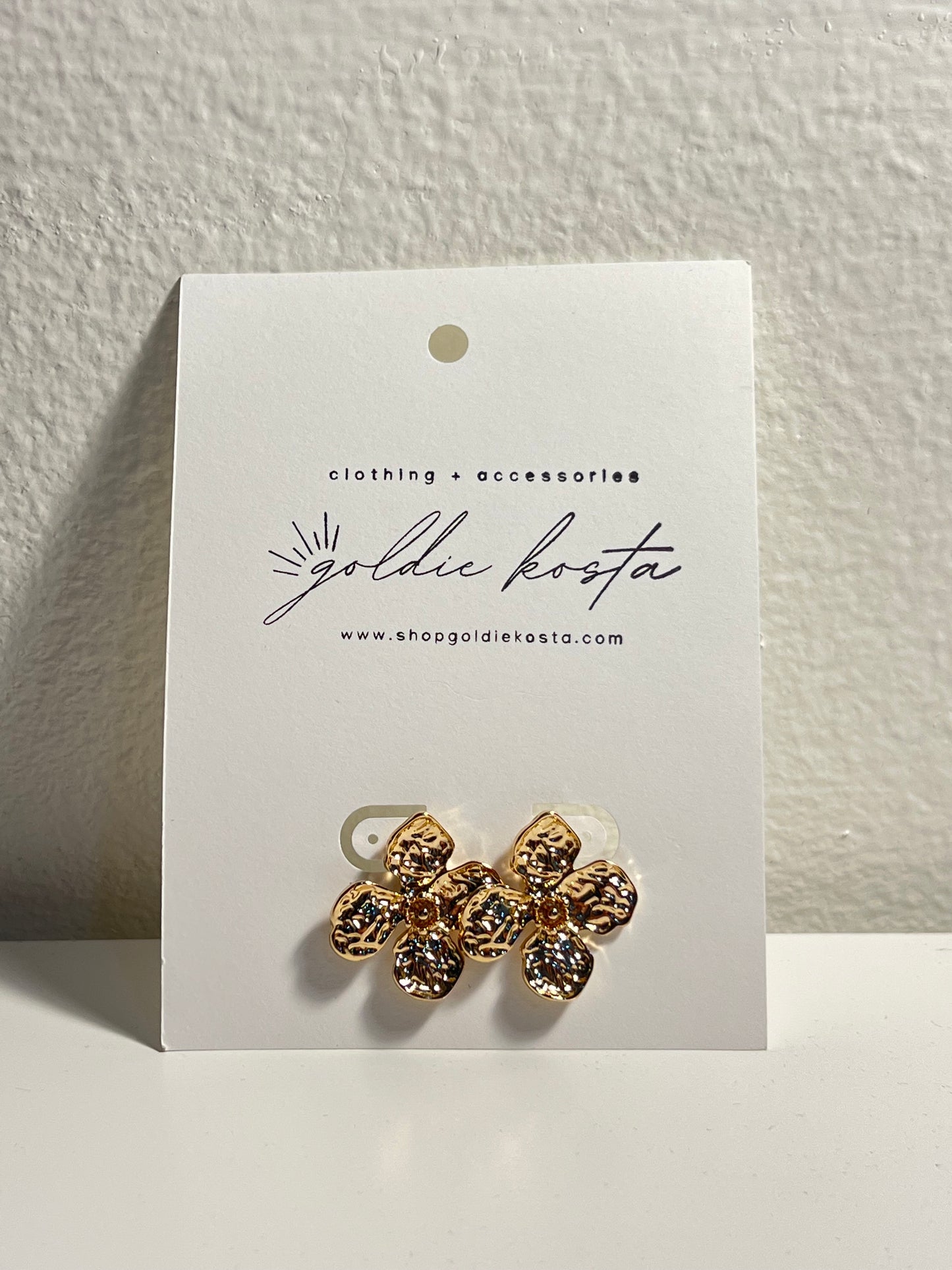 Gold Flower Studs