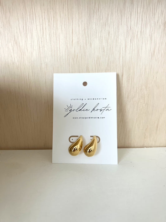 Teardrop Gold Earrings