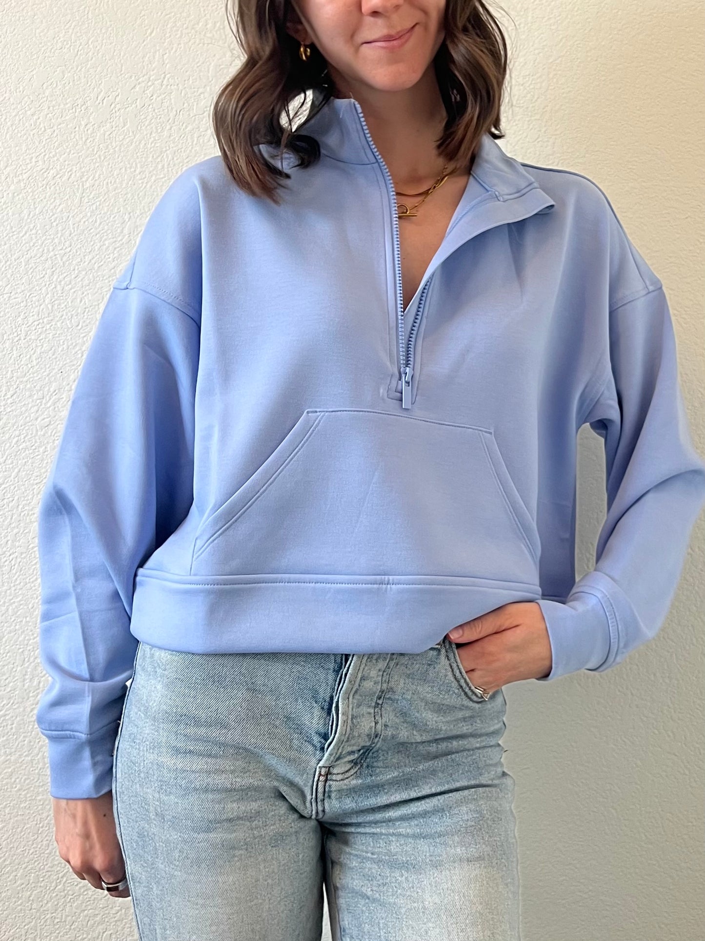 Sky Blue Quarter Zip