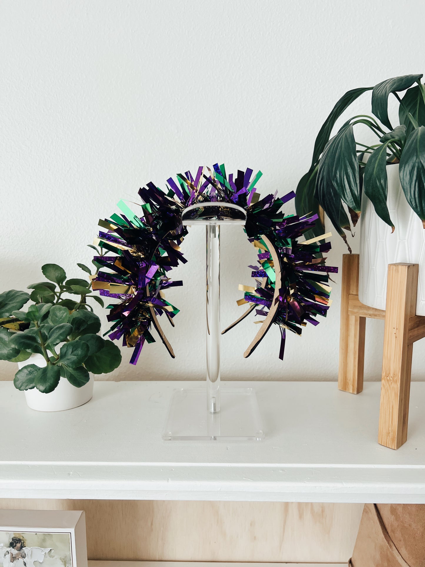 Mardi Gras Tinsel Headband