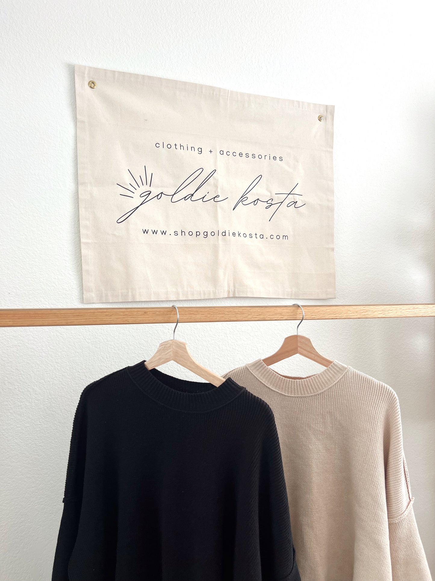 black ecru balloon sleeve oversized sweater