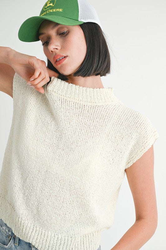 white sleeveless sweater tank 3